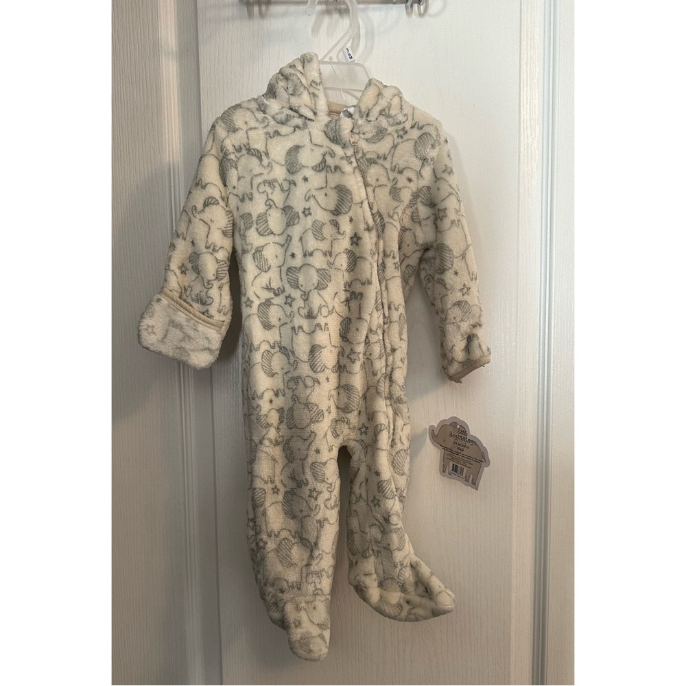 Adorable, Super soft Little Beginnings hooded zipper onesies